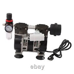 200 W Medical Oilless Vacuum Pump Pure Copper Motor with Air Filter Black 110V