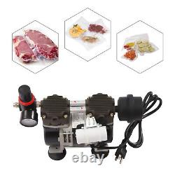 200 W Medical Oilless Vacuum Pump Pure Copper Motor with Air Filter Black 110V