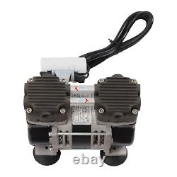 200W Industrial Oilless Vacuum Pump Lab Oil Free Pump &Air Filter Pressure Gauge