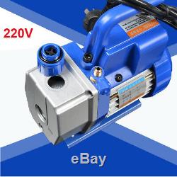 220V 1L 150W 5Pa Rotary Mini Vane Vacuum Pump For HVAC AC Air Conditioning NEW