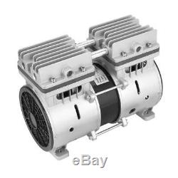 220V Oilless Piston Vacuum Pump -98.6kpa Oil Free Air Compressor 80L/min 370W