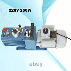 220V Rotary Type Vacuum Pump Double Stage Rotary Small Electric Air Pump