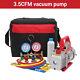 3.5 Cfm 1/4hp Air Vacuum Pump Hvac Refrigeration Ac Manifold Gauge R134 With Bag