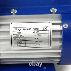 3,5CFM 1/4HP Air Vacuum Pump HVAC &R134A R410a R22 Kit AC A/C Manifold Gauge Set