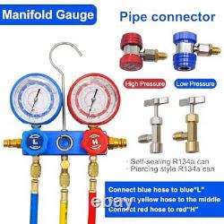 3.5CFM 1/4HP Air Vacuum Pump HVAC Refrigeration AC Manifold Gauge Set R410a R12