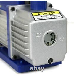 3.5CFM 1/4hp Air Vacuum Pump HVAC Refrigeration AC Manifold Gauge Set R134a Kit