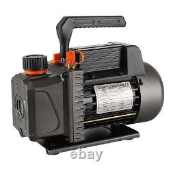 3.5CFM 1/4hp Air Vacuum Pump HVAC Refrigeration R134a Kit AC Manifold Gauge Set