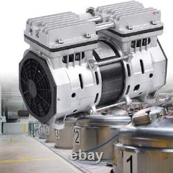 3.5CFM Oilless Vacuum Pump 370W Industrial Air Compressor Oil Free Piston Pump