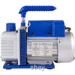 3 CFM 1/4 HP Air Vacuum Pump Refrigeration Gauge US Stock COMBO HVAC A/C R134a