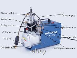 30MPa High Pressure PCP Air Compressor Pump Diving Inflator 220V 4500PSI