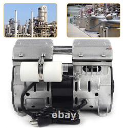 370W High Flow Vacuum Air Pump 2-Cylinder Oil Free Oilless Piston Compressor