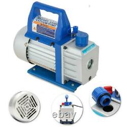 3CFM 1/4HP Rotary Vane Vacuum Pump Deep HVAC R134a Air Refrigerant Conditioning