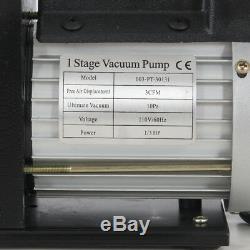 3CFM 1/4hp Air Vacuum Pump HVAC Refrigeration AC Manifold Gauge Set R134a Kit