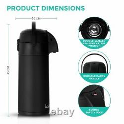 3L/5L Tea Coffee Air Pot Flask Pump Action Vacuum Insulated Carry Handle DIY