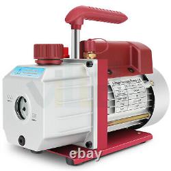 4.5 CFM Rotary Vane Deep Vacuum Pump 1/3HP 320ML HVAC AC Air Conditioner Tool