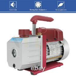 4.5 CFM Rotary Vane Deep Vacuum Pump 1/3HP 320ML HVAC AC Air Conditioner Tool