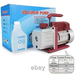 4.5 CFM Single Stage 5pa Rotary Vane Deep Vacuum Pump 1/3HP 330ML HVAC AC Air