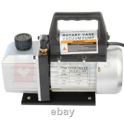 4 CFM Rotary Vane Deep Vacuum Pump 1/3HP Refrigerant 5 PA AC Air Tool 110V 60Hz