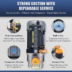4 cfm Air Conditioning Vacuum Pump Gauge Set w Leak Detector for Auto AC 1/3 HP