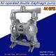 44gpm Air-operated Double Diaphragm Pump 1-1/2 Inlet & Outlet Industrial Fluid