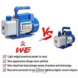 4CFM 1/3HP Air Vacuum Pump HVAC A/C Refrigeration Tool Kit AC, Auto Repair Gauge