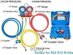 4CFM 1/3HP Air Vacuum Pump HVAC A/C Refrigeration Tool Kit AC with Leak