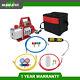 4cfm 1/3hp Air Vacuum Pump Hvac + Ac Refrigerant Kit Manifold Gauge Set