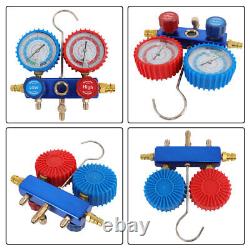 4CFM 1/3HP Air Vacuum Pump HVAC + AC Refrigerant Kit Manifold Gauge Set