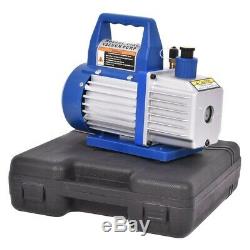 4CFM 1/3HP Air Vacuum Pump HVAC Refrigeration AC Manifold Gauge Set Kit R134 R22