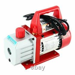 4CFM 1/3HP Rotary Vane Air Vacuum Pump HVAC A/C Refrigeration Kit AC