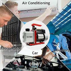 4CFM Vacuum Pump 1/3HP HVAC AC Refrigerant Air Conditioning WithLeak Detector
