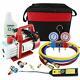 4cfm 1/3hp Rotary Vane Air Vacuum Pump Hvac A/c Refrigeration Kit Ac Manifold Ga