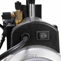5 CFM Dual Stage Vacuum Pump Rotary Vane 1/2HP Deep HVAC AC Air Tool Black