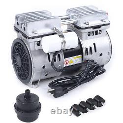 550W Oilless Vacuum Pump Oil Free Air Compressor Piston Compressor Pump 67 L/min