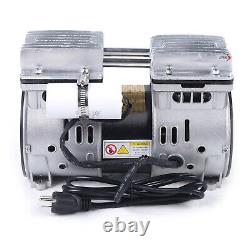 550W Oilless Vacuum Pump Oil Free Air Compressor Piston Compressor Pump 67 L/min