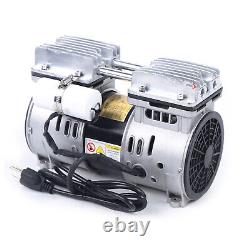 550W Oilless Vacuum Pump Oil Free Air Compressor Piston Compressor Pump 67 L/min