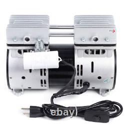 550W Oilless Vacuum Pump Oil Free Air Compressor Piston Compressor Pump 67 L/min