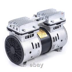 550W Oilless Vacuum Pump Oil Free Air Compressor Piston Compressor Pump 67 L/min