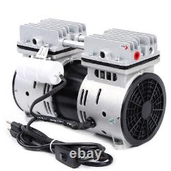 550W Oilless Vacuum Pump Oil Free Air Compressor Piston Compressor Pump 67 L/min