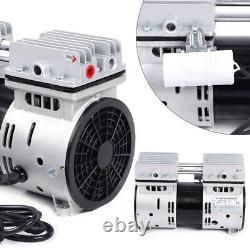 550W Oilless Vacuum Pump Oil Free Air Compressor Piston Compressor Pump 67 L/min