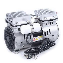 550W Oilless Vacuum Pump Oil Free Air Compressor Piston Compressor Pump 67L/min