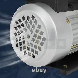 5CFM 1/2HP Air Vacuum Pump HVAC Refrigeration Dual Stage AC Air Tool 25 Microns