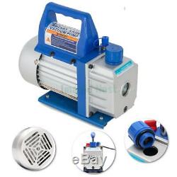 5CFM 1/3HP Air Vacuum Pump HVAC + R134A Kit AC A/C Dual Manifold Gauge Set