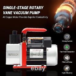 5CFM Vacuum Pump, 1/2HP 38 Micron 110V Air Vacuum Pump for R12 R22 R134a R410