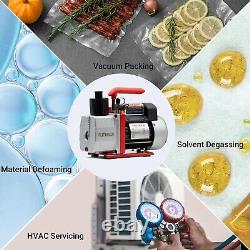 5CFM Vacuum Pump, 1/2HP 38 Micron 110V Air Vacuum Pump for R12 R22 R134a R410