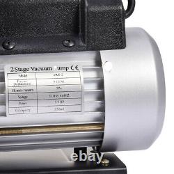 5CFM Vacuum Pump Rotary Refrigerant Air Conditioning Vane 2 Stage 1/2HP HVAC New