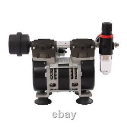60 L/min Lab Vacuum Pump Oil Free Oilless Vacuum Pump With Pressure Gauge 200W