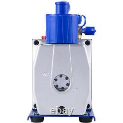 7 CFM Vacuum Pump Single Stage Rotary Vane 1/2 HP Deep HVAC AC Air Tool Blue New