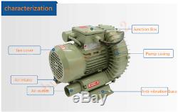 750W Industrial High Pressure Vortex Vacuum Pump 380V Dry Air Blower for Machine