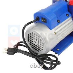 7CFM 1/2HP 1 Stage Vacuum Pump Rotary Vane Deep HVAC AC Air Conditioning Tool